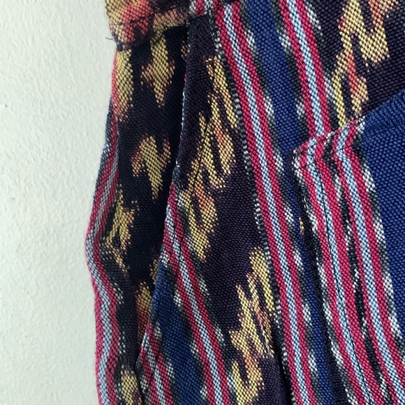 Kids Boho Overalls One Size Multi Color 100%Cotton NWT Super Cute Roll Up Leg - Picture 4 of 16